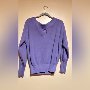 New York & Company Lavender Crew Neck Sweater